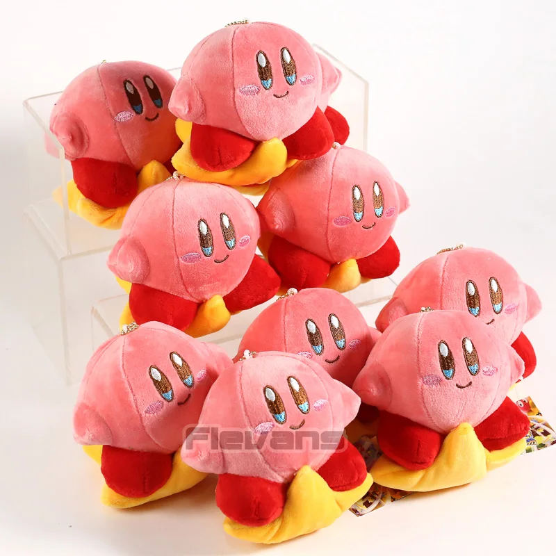 Kawaii Kirby розовые слоеные мини милые плюшевые куклы мягкие подвесные игрушки 10 шт./партия