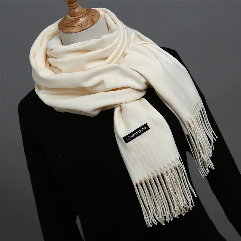 

New brand women scarf fashion soild autumn winter cashmere scarves lady warmer pashmina long scarf wraps bandana foulard female