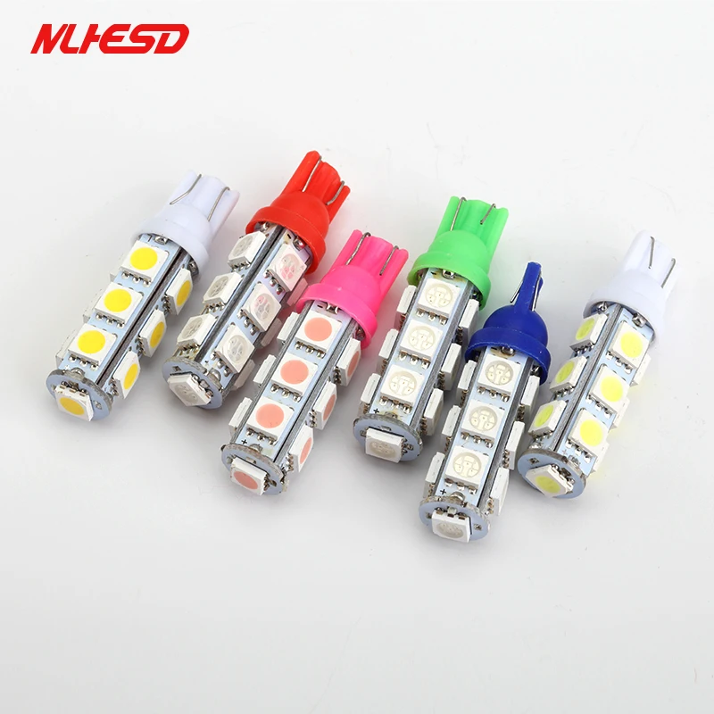 100 шт. Автомобильный светодиодный T10 13 SMD 5050 13Smd 194 168 192 авто боковые Габаритные
