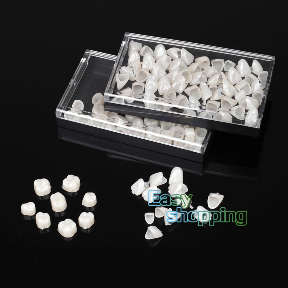 

2boxes Dental Temporary Crowns For Anterior Teeth And Posterior Molar Teeth Polycarbonate Cap Veneer Crown New