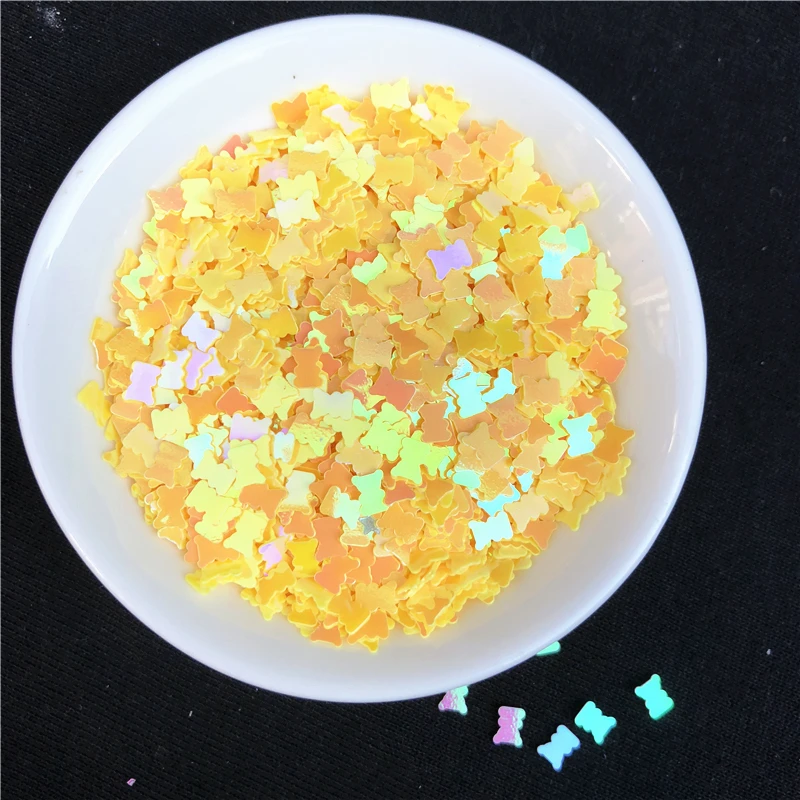 500 г/упак. 3*4 мм блестки в форме милого медведя для дизайна ногтей Красота Маникюр Блестки для конфетти ногтей
