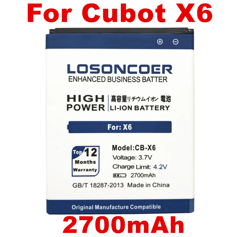 Аккумулятор LOSONCOER для Cubot X6|battery for|cubot x6 batterycubot |