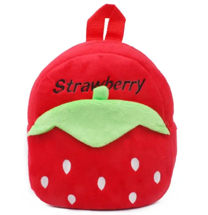 Strawberry Детский плюшевый рюкзак с изображением Минни Маус, мини-рюкзак с Пикачу, школьная сумка супергероя, детские подарки для детского сада, для мальчиков и девочек, детская Студенческая сумка, игрушка - Цвет: Strawberry