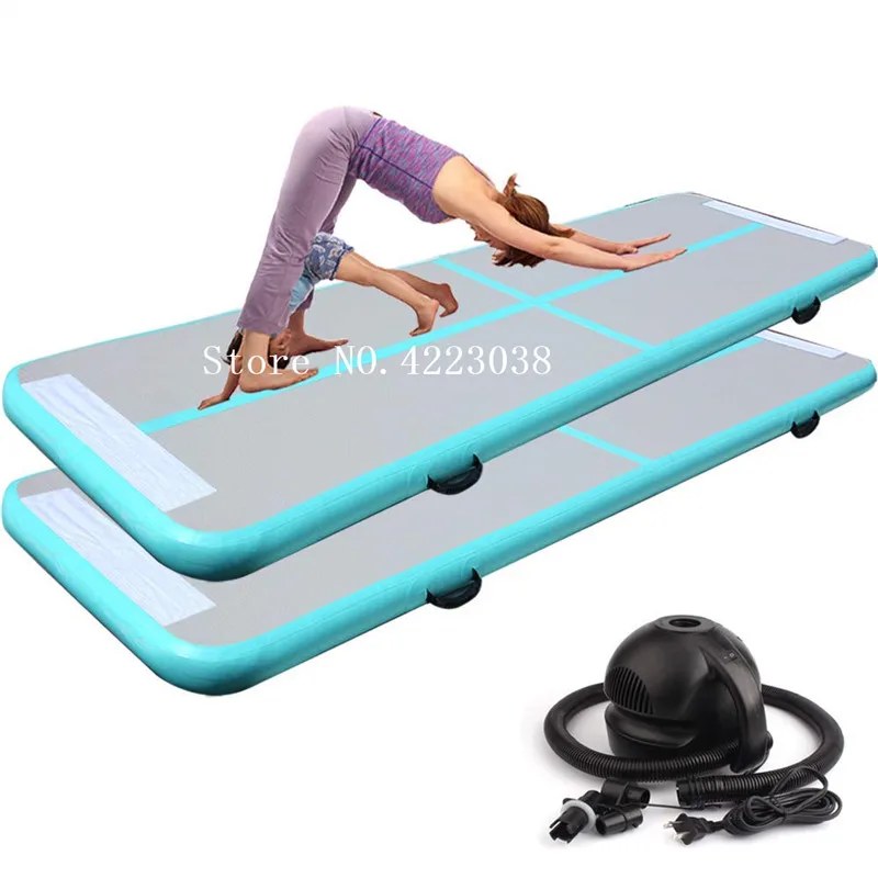 Free Shipping Pump 2m Mintgreen Inflatable Air Track Gymnastics Tumbling Mat Gym AirTrack For Sale | Игрушки и хобби