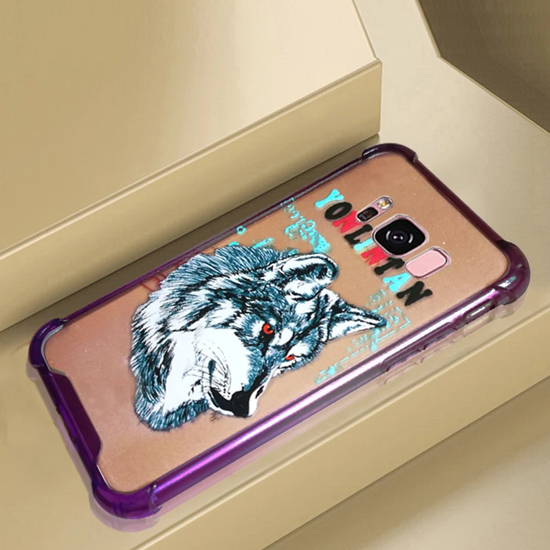 YueTuo Glitter Bling Shockproof coque cover case For Samsung galaxy s8 s 8 Original Luxury phone Cases Accessories Cartoon |