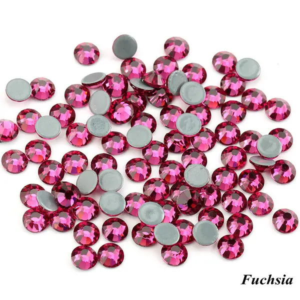 Fuchsia Супер качество SS16 SS30 SS20 стразы горячей фиксации предлагает много цветов для платья, ювелирных изделий, аксессуаров украшения DIY для свадьбы - Цвет: Fuchsia