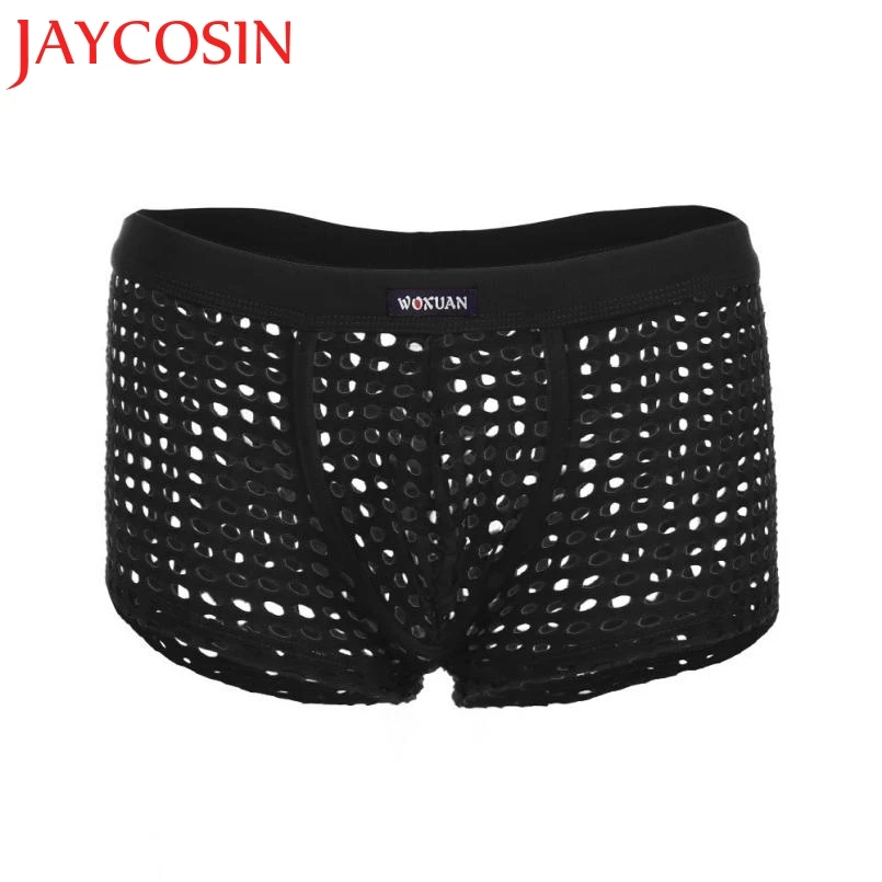 JAYCOSIN Новинка 2018 модные мужские боксеры нижнее белье полые трусы вентиляционные