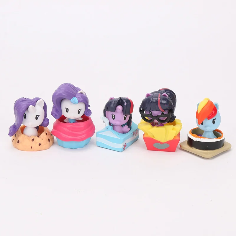 5 шт. игрушки My Little Pony Cutie Mark Crew Mini Dolls Friendship is Magic Rainbow Dash Twilight Sparkle рисунок