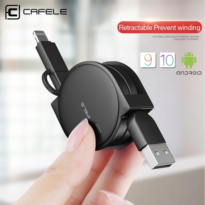 Cafele 3 вида стилей Micro Type c 2 в 1 USB кабель зарядный провод для iPhone Huawei Xiaomi Samsung Android C