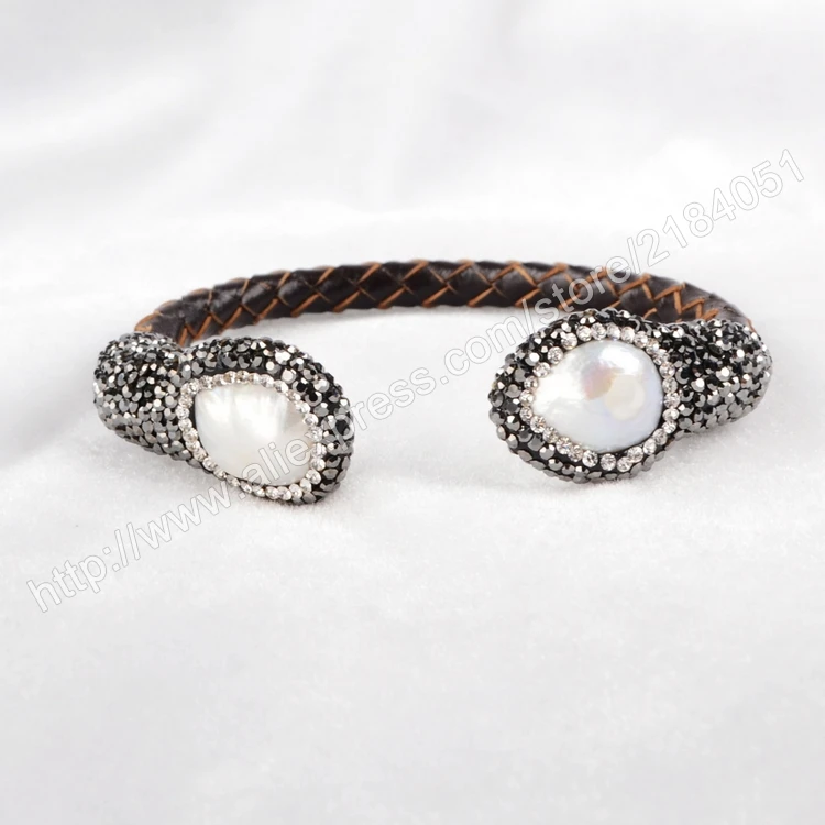 Кристалл Горного хрусталя Проложить Циркон Два Пресноводные Природный Жемчуг