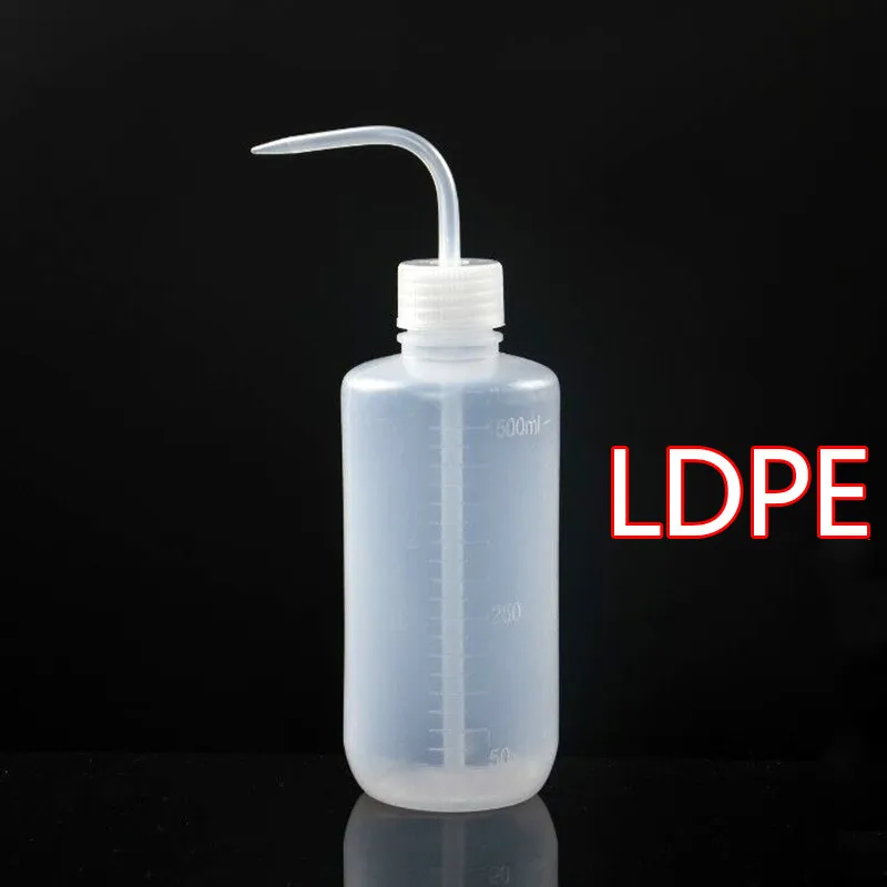 500 мл пластиковая LDPE лабораторная татуировка для выдавливания мерная бутылка высокого качества PP маленький Калибр бутылка для мытья для лабораторного использования