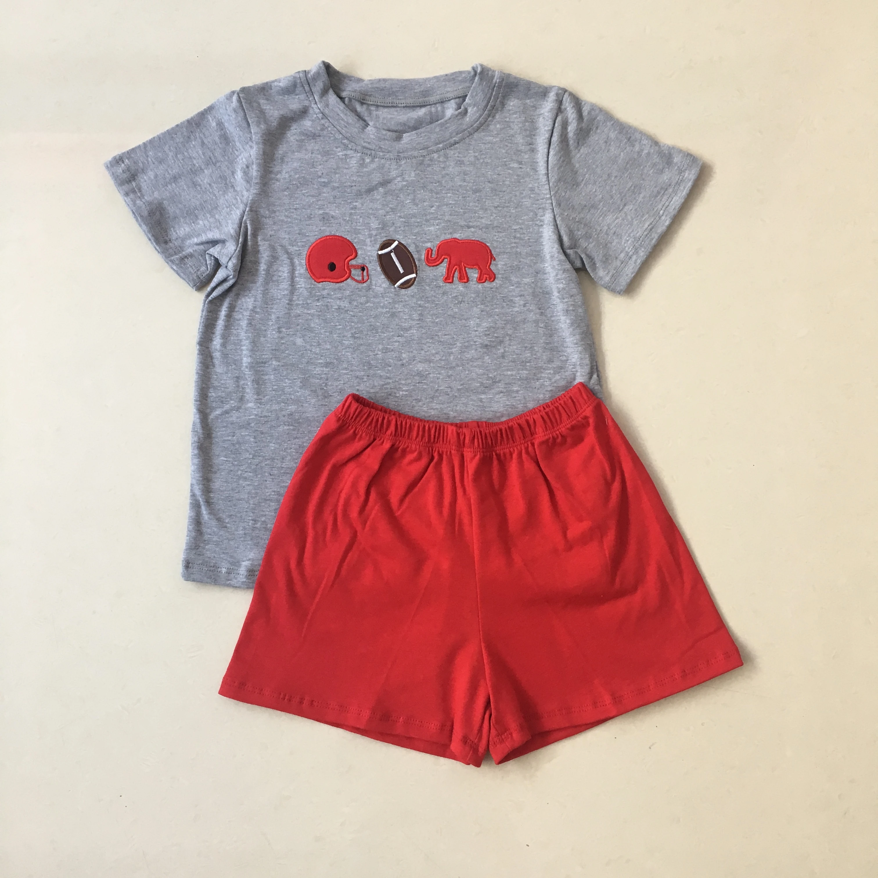 Новинка 2020 года комплекты одежды для маленьких мальчиков серая и красная