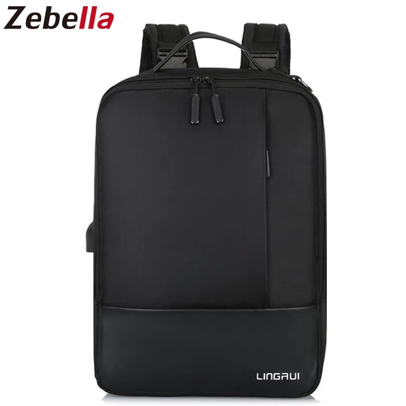 Zebella Водонепроницаемый 15 6 дюймов рюкзак для ноутбука зарядка через USB Для мужчин