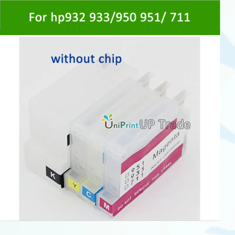 Бриллиантовый картридж HP 932 933 950 951 711 6100 XL OfficeJet Pro 6600 6700 7110 7610 без чипа 3 комплекта |