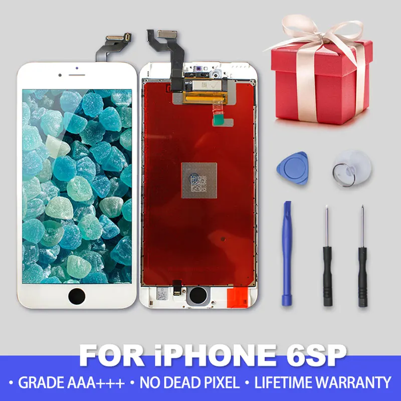 Белый и черный для iPhone 6S Plus ЖК дисплей кодирующий преобразователь сенсорного