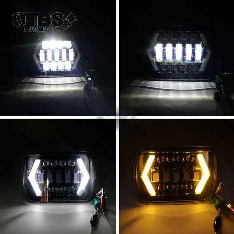 Низовых территориальных 1 пара 7x6 дюймов Ангельские глазки DRL H4 светодиодный