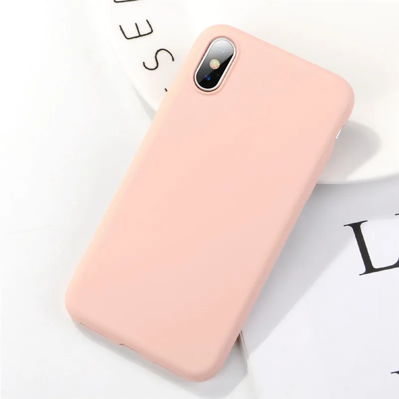 TIKITAKA мягкий силиконовый ударопрочный чехол для iPhone X XS XR XS Max 8 7 6 6 S Plus candy color Резиновая Защитная задняя крышка