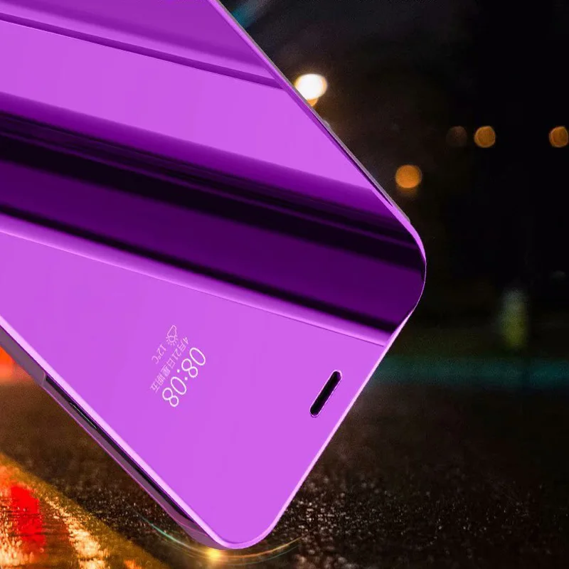 Зеркало Флип задняя Кожа Жесткий Корпус для samsung Galaxy A6 A6Plus + роскошные Clear View окна