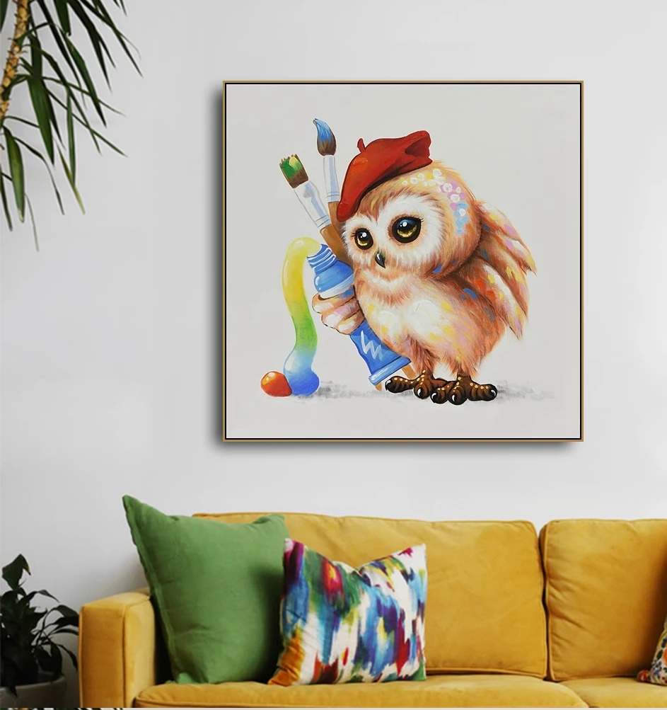 

Watercolor Owl Animals Canvas Painting Wall art Picture for Living Room Bedroom Art Poster Decoration Picture Morden Print Wall