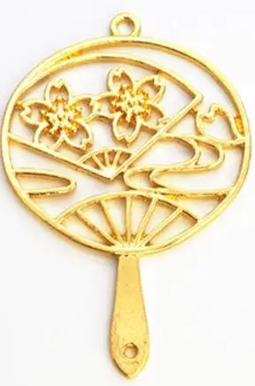 2sakura fan 5 шт., Круглый Вентилятор Sakura, открытые оправы, сделай сам, УФ-смола, ремесло, колокольчики, подвески, ювелирные изделия, аксессуары, винтажная лента, форма, кулон - Цвет: 2sakura fan