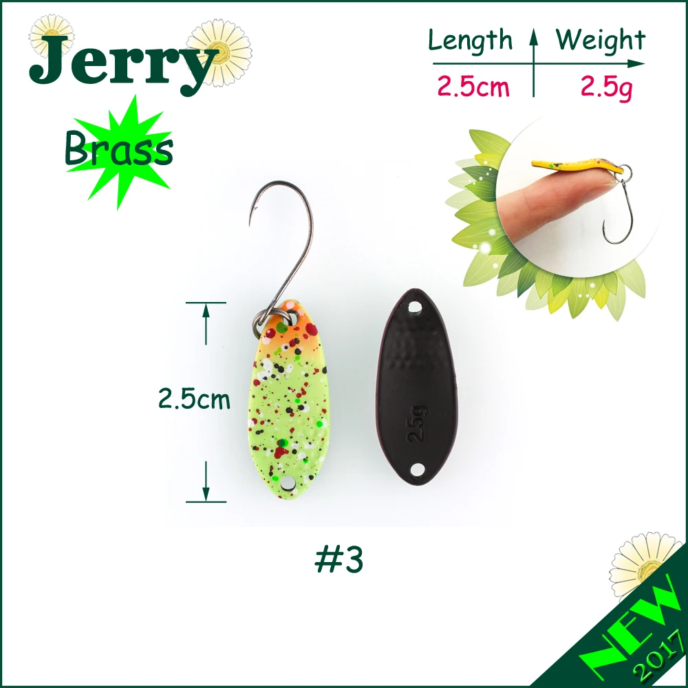 Jerry 1 шт. 2 5 г рыболовные приманки жесткая приманка латунные ложки форельные