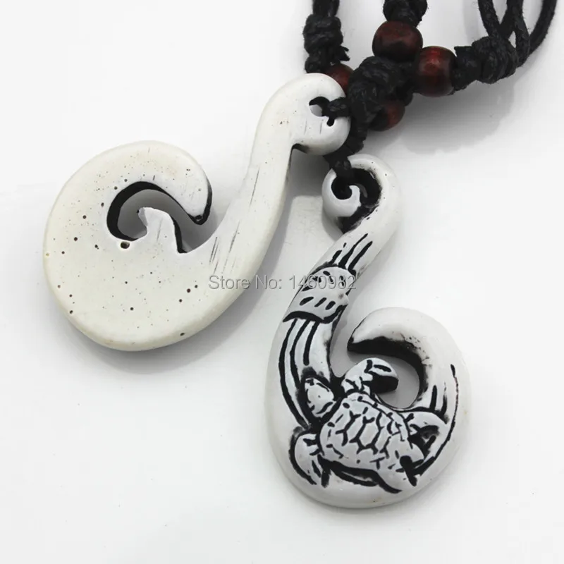 Ожерелье с подвеской в виде племенных черепашек и листьев | Украшения аксессуары