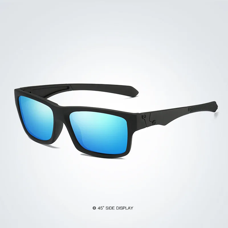 S18330 Blue Поляризационные солнцезащитные очки мужские дизайнерские HD очки для вождения квадратная оправа солнцезащитные очки модные мужские очки для рыбалки UV400 очки gafas de sol - Цвет линз: S18330 Blue