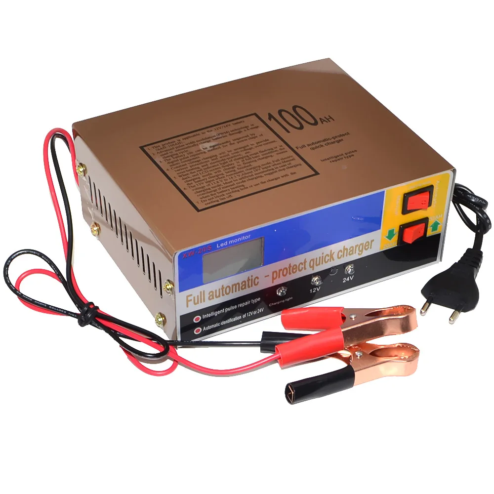 12V/24V 100AH автомобильный Скутер зарядное устройство автоматический светодиодный
