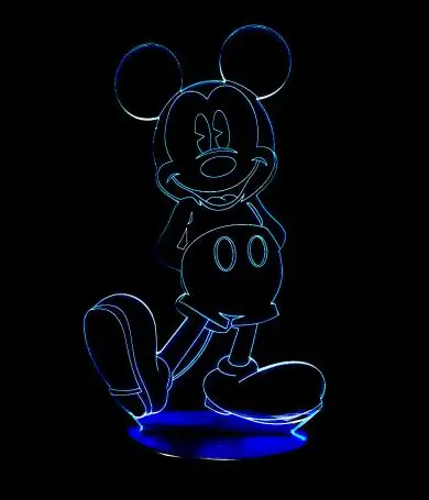 Mickey 2 С Микки Маусом Мышь 3D лампа 7 цветов Изменение ночник 5 В USB настольная лампа прикроватная свет настроение для детей лава лампа прямая - Испускаемый цвет: Mickey 2