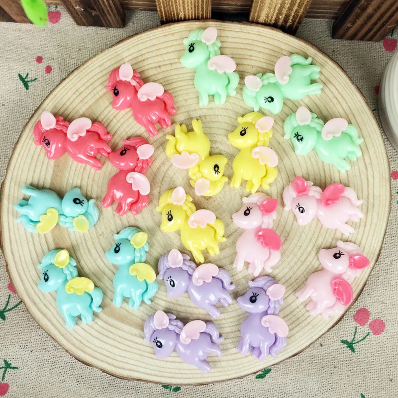 10 шт смешанные Цвет головистой формы с плоской задней частью Kawaii плоское