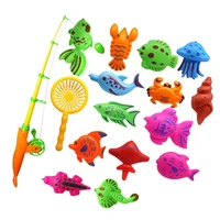 bath toy fishing fish model magnetic bathtub set gift for baby child 15pcs