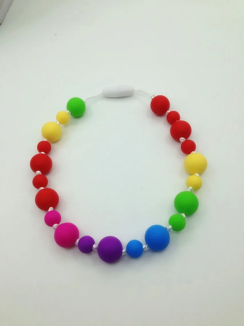 Food Grade Baby Silicone Teething Necklace - Silicone Nursing Necklace - Babywearing Necklace - Chew Necklace - Chewelry -new