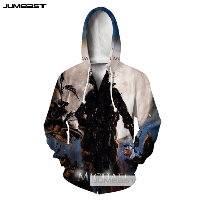 Бренд Jumeast 3D одежда с принтом танцующий король для мужчин/женщин толстовка на молнии Майкл Джексон модная куртка с длинными рукавами спортивный пуловер