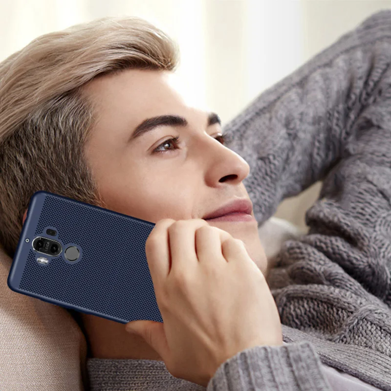 MAKAVO для Huawei Mate 9 чехол 360 матовая кожа Fundas корпус из твердого пластика тонкий полый