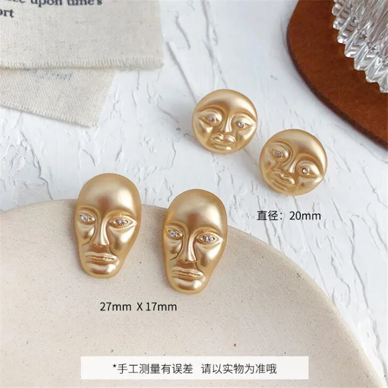 Ретро-шик абстрактного человеческого лица серьги стержня для Для женщин панк