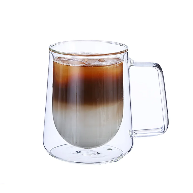 2 шт креативные стеклянные боросиликатные двойные чашки для сока ins ветряная