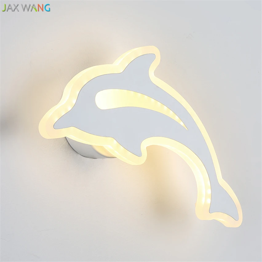 Современная Личность Дельфин настенный светильник светодиодный для Гостиная