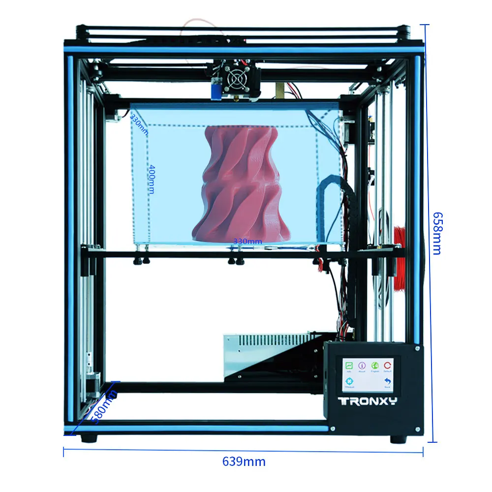 Модернизированный автоматический нивелир Tronxy X5SA DIY 3d принтер полностью металлический 3d машина 3,5 дюймов сенсорный экран
