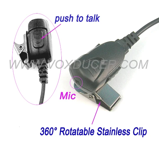 Walkie talkie Черный акустическая трубка динамик для Motorola ФРС/GMRS Talkabout портативной