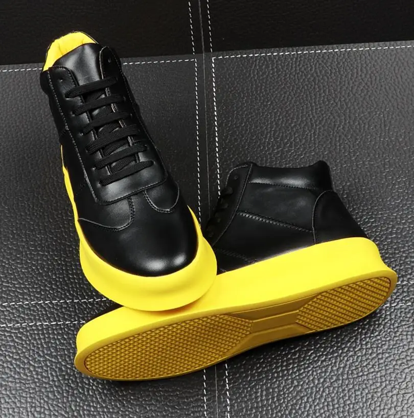 Мужские высокие кроссовки роскошные брендовые повседневная обувь из микрофибры