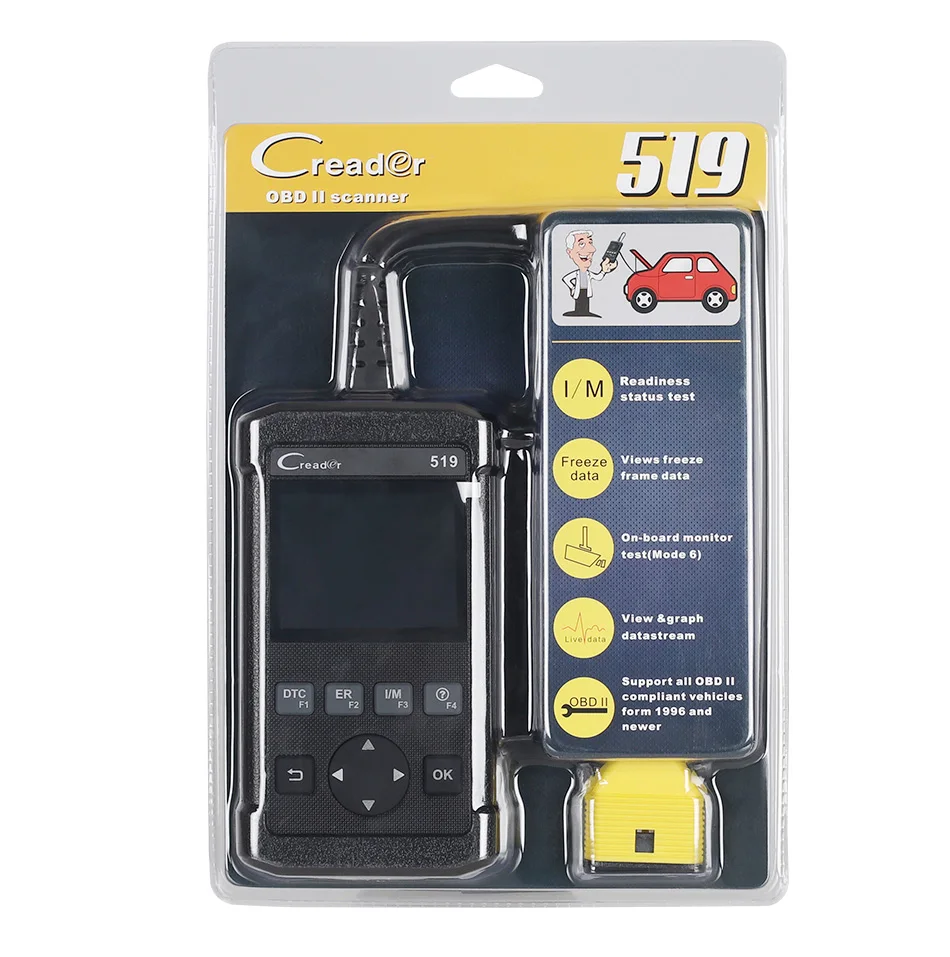 LAUNCH CReader 519(Creader 5001) OBDII/EOBD диагностический инструмент и бортовой монитор тест obd2 obd ii CR519 canner такой же, как AL519