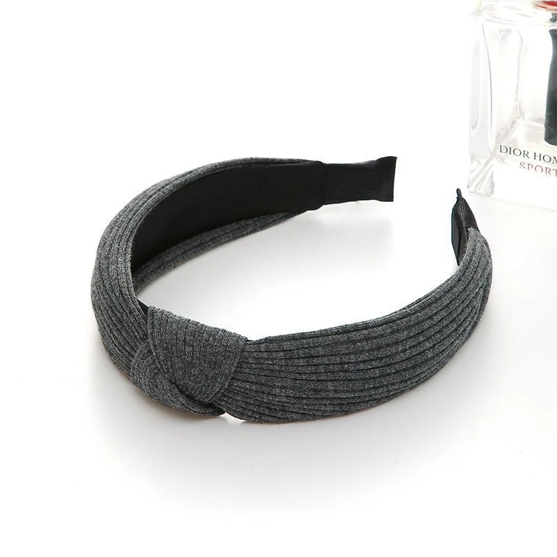 2021 Повязка на голову сплошного цвета для женщин, корейская мягкая замша, узелковая головная повязка, весна-лето, ручная работа, аксессуары для волос в виде бантика.