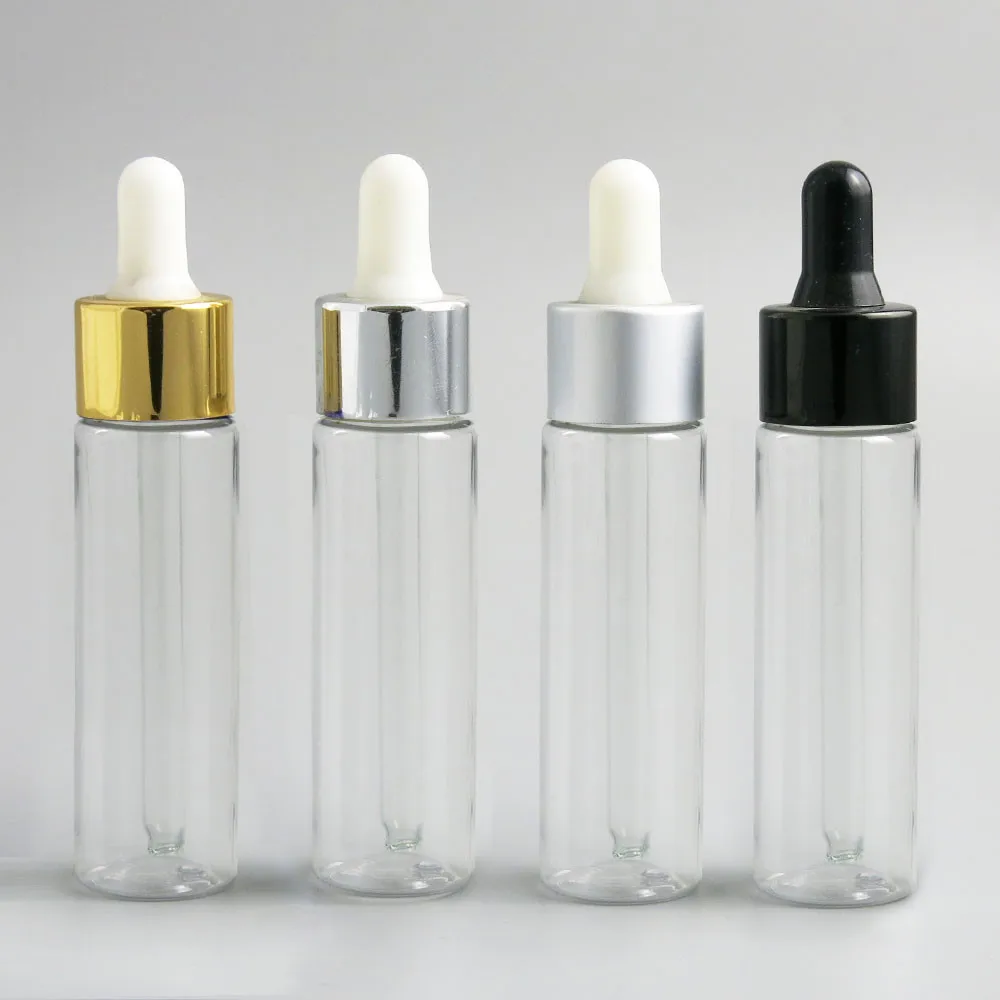 

200 x 30ml Portable Refillable Plastic Dropper Bottle Pipette 1oz Blue White Clear E-liquid Drop Containers