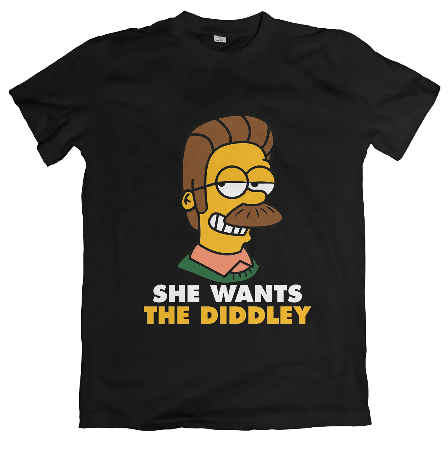 She want The Diddley Футболка Ned didlee мультяшная Мужская Унисекс Новая модная футболка