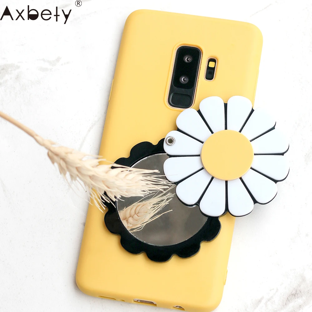 AXBETY для samsung s7 edge ананас губы цветок Скрытая зеркало крышка Galaxy Note 8/s6/J2 J5 j7 премьер