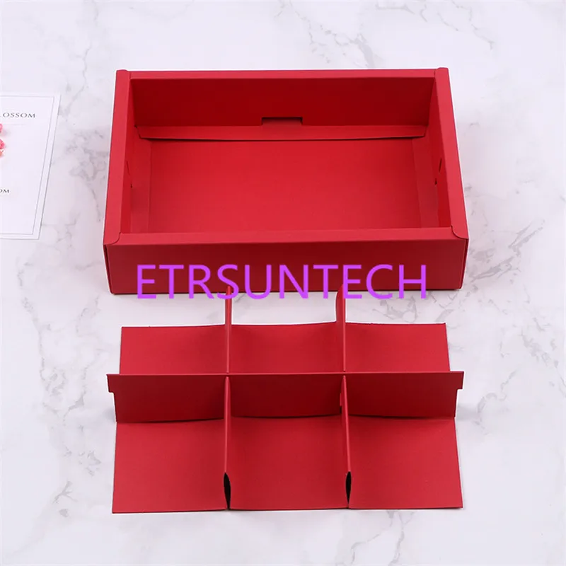 

100pcs/lot High quality Red Cake Box Moon Cake Packing Box Wedding festival Party Gift Packing Boxes