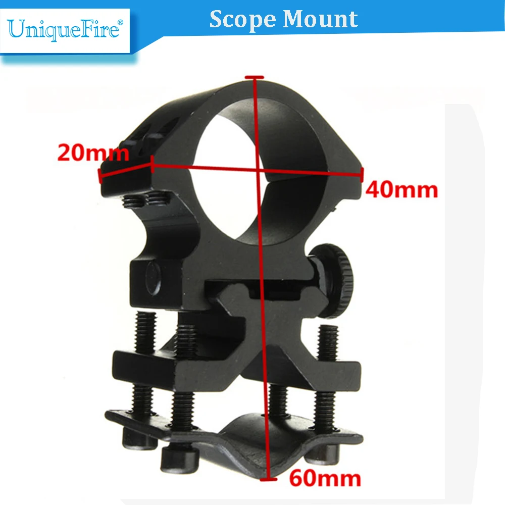 Держатель для велосипеда UniqueFire, 1 дюйм, Монтажное кольцо для фонарика, лазерное крепление для бочки, крепление для переднего хода