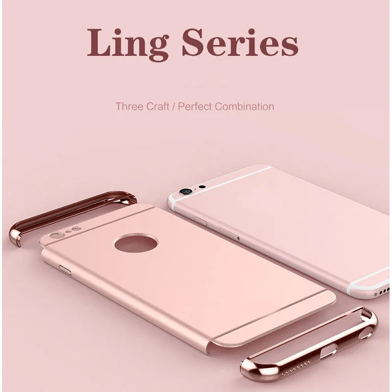 Для iPhone 6 6S 7 8 Plus ультратонкая Противоударная Броня позолоченная рамка задняя