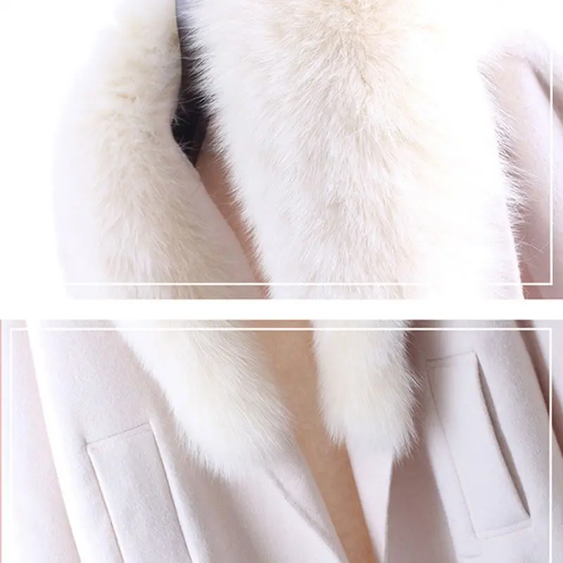 2018 осенне зимняя женская шерстяная куртка новый стиль модная средней длины