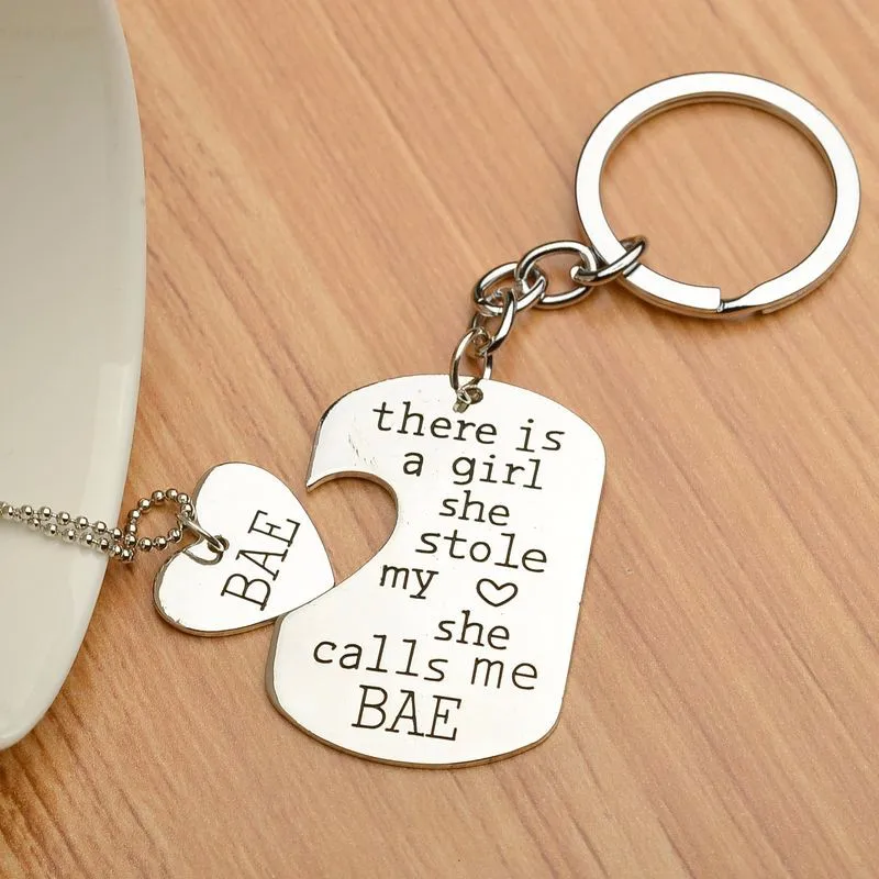 Модный подарок ожерелье и брелок с любовным сердцем набор есть эта девушка она